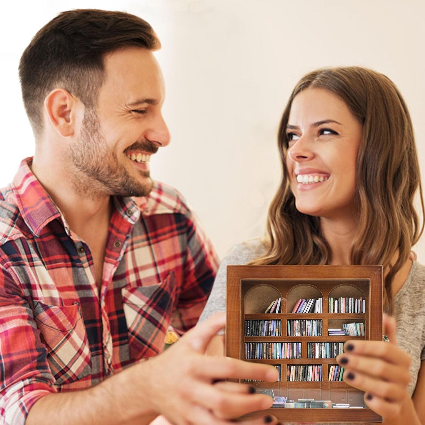 Decorative Miniature Library for Book / Walnut