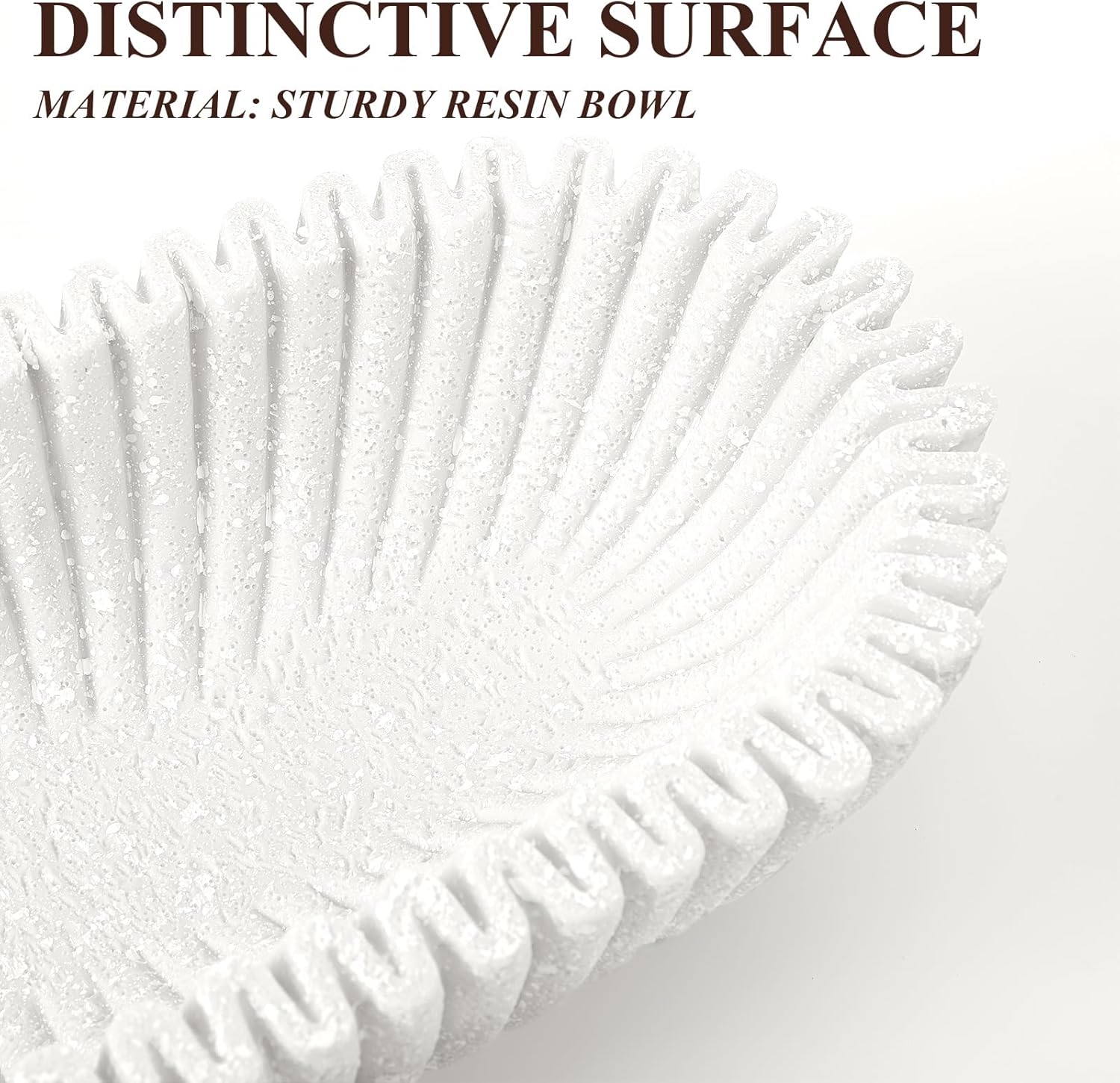 Large Decorative Bowl / White / Oval