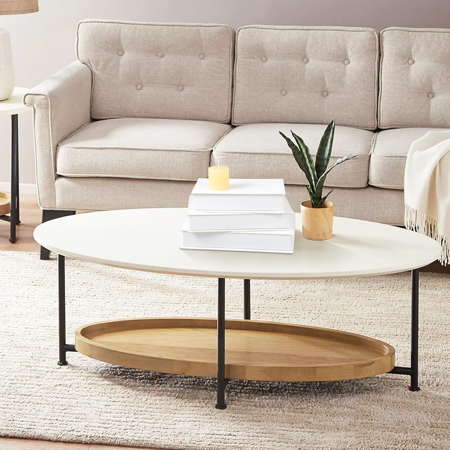 Faux Books for Decorative / White / Set of 3
