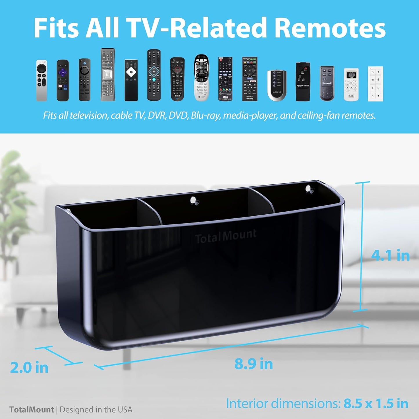 Hole-Free Remote Holder / Black