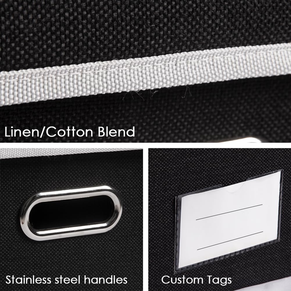 Large Foldable Storage Boxes / Black / L / Set of 3