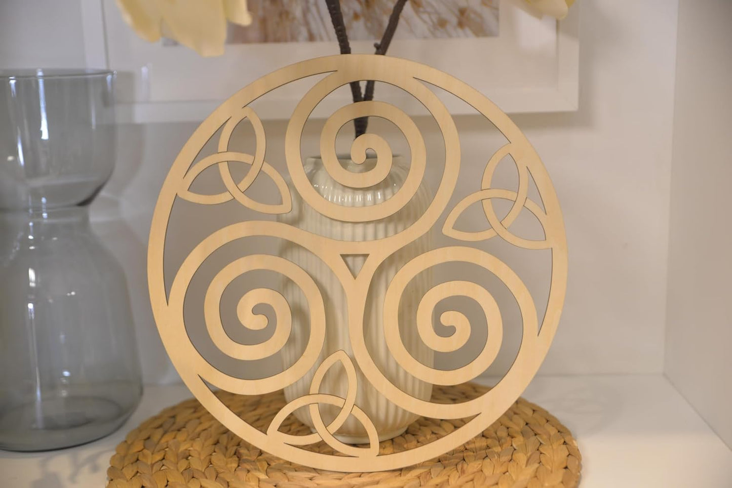 Fourth Level Mfg. Designs Triskele Knot Wooden Wall Art I Irish Symbols / Triskelion