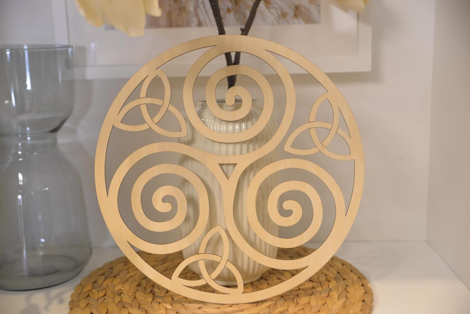 Fourth Level Mfg. Designs Triskele Knot Wooden Wall Art I Irish Symbols / Triskelion