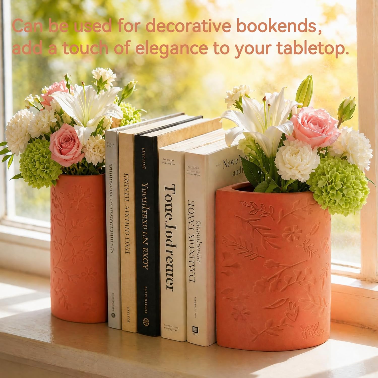 Terracotta Flower Vase / Decorative Vase for Dining Table Decor Fireplace Living Room Bathroom