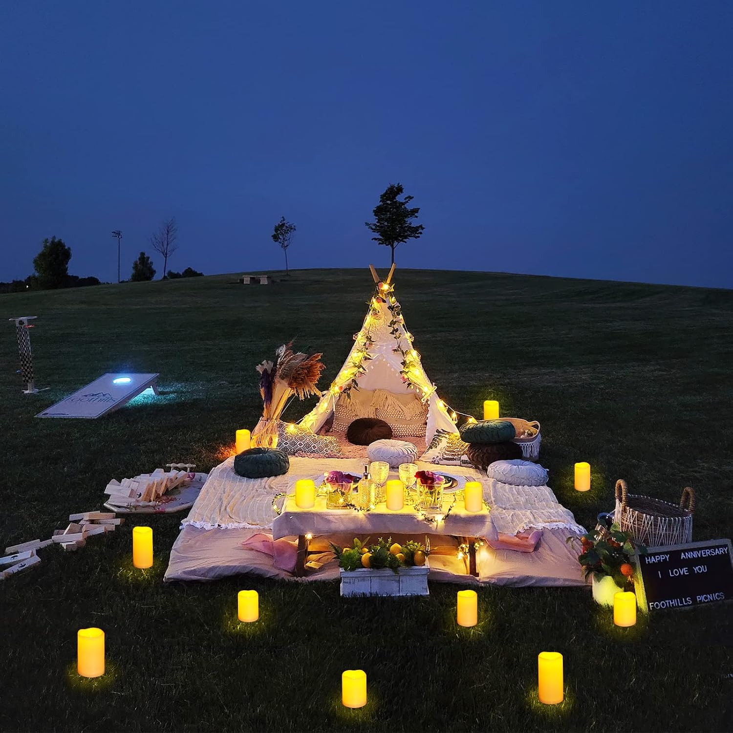 Homemory Outdoor Waterproof Flameless LED Candles with Remote Timer, 9 Pack | Battery operated flickering LED pillar c