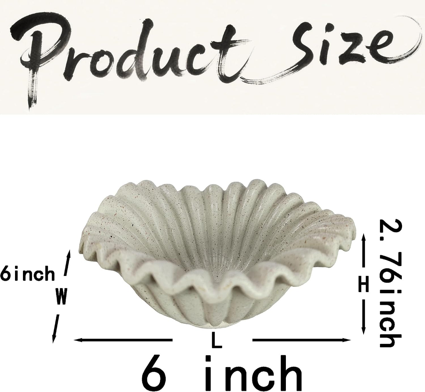 Scalloped Pedestal Bowls for Modern Home Decor / Light Gray-b / 6inch
