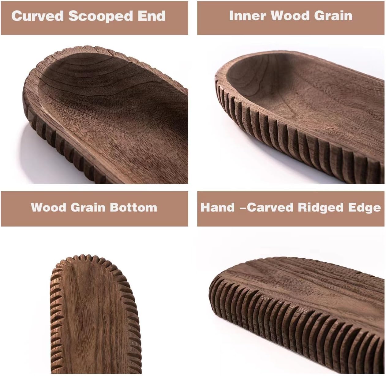 Handmade Wooden Decorative Tray / Natural