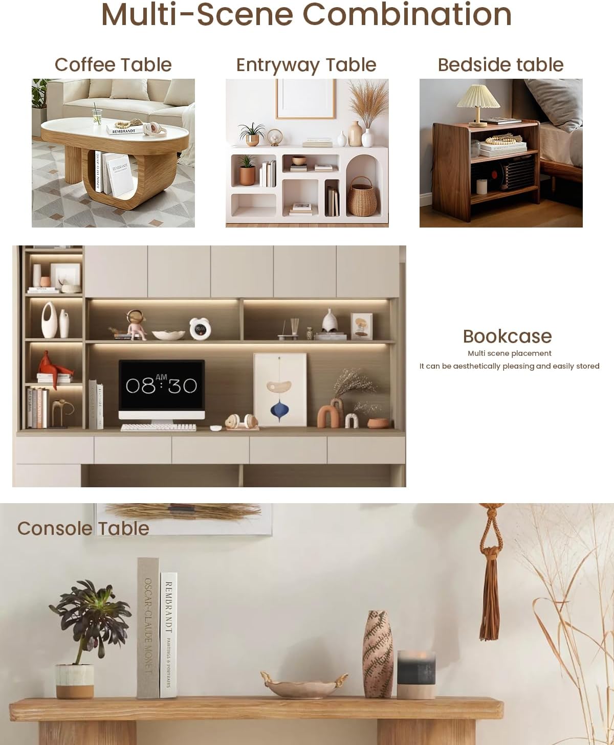 2 Linen Faux/Fake Books / Khaki + White