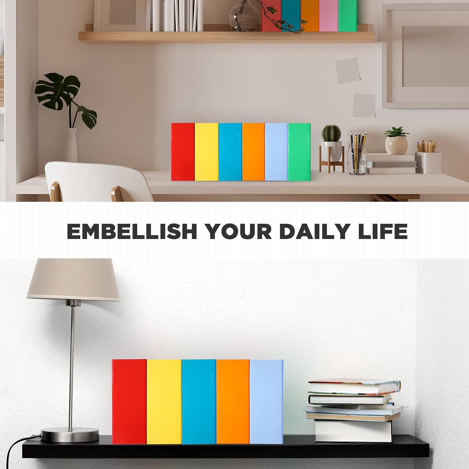 32 Pcs Magazine File Holder Set Including Colored Foldable Desk File Holder Organizer White Label Stickers Cat Pen