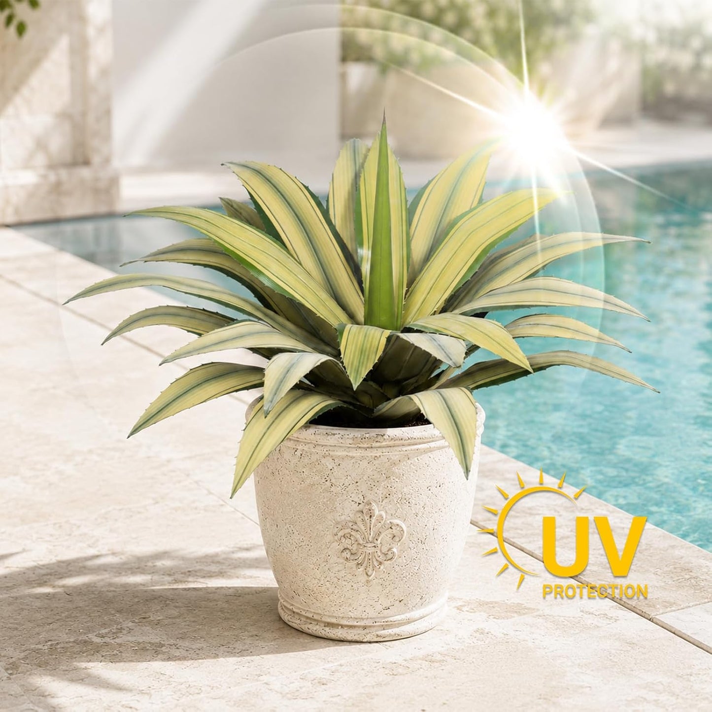 Artificial Plant Outdoor 28" Tall / Spiked Agave / Set of 28