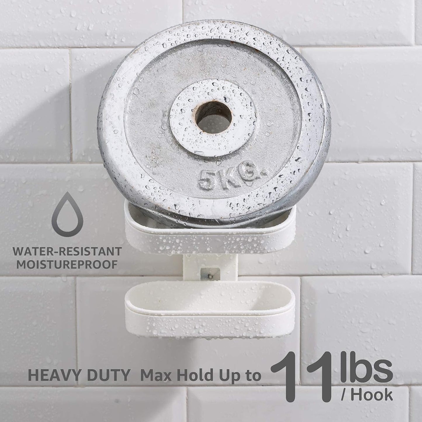 Soap Holder Soap Dish for Shower Suction Cup Wall Mounted NO-Drilling Self Draining Removable