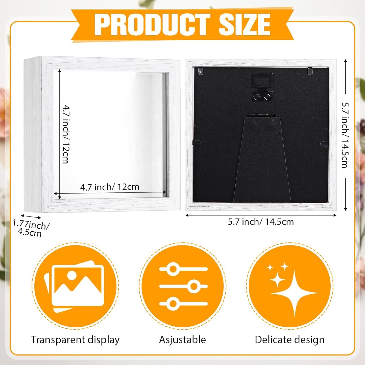 Ripeng 16 Pack Shadow Box Frame Display Case Picture Frame for Wedding Bouquet, Teacher Crafts, Photo, Ticket
