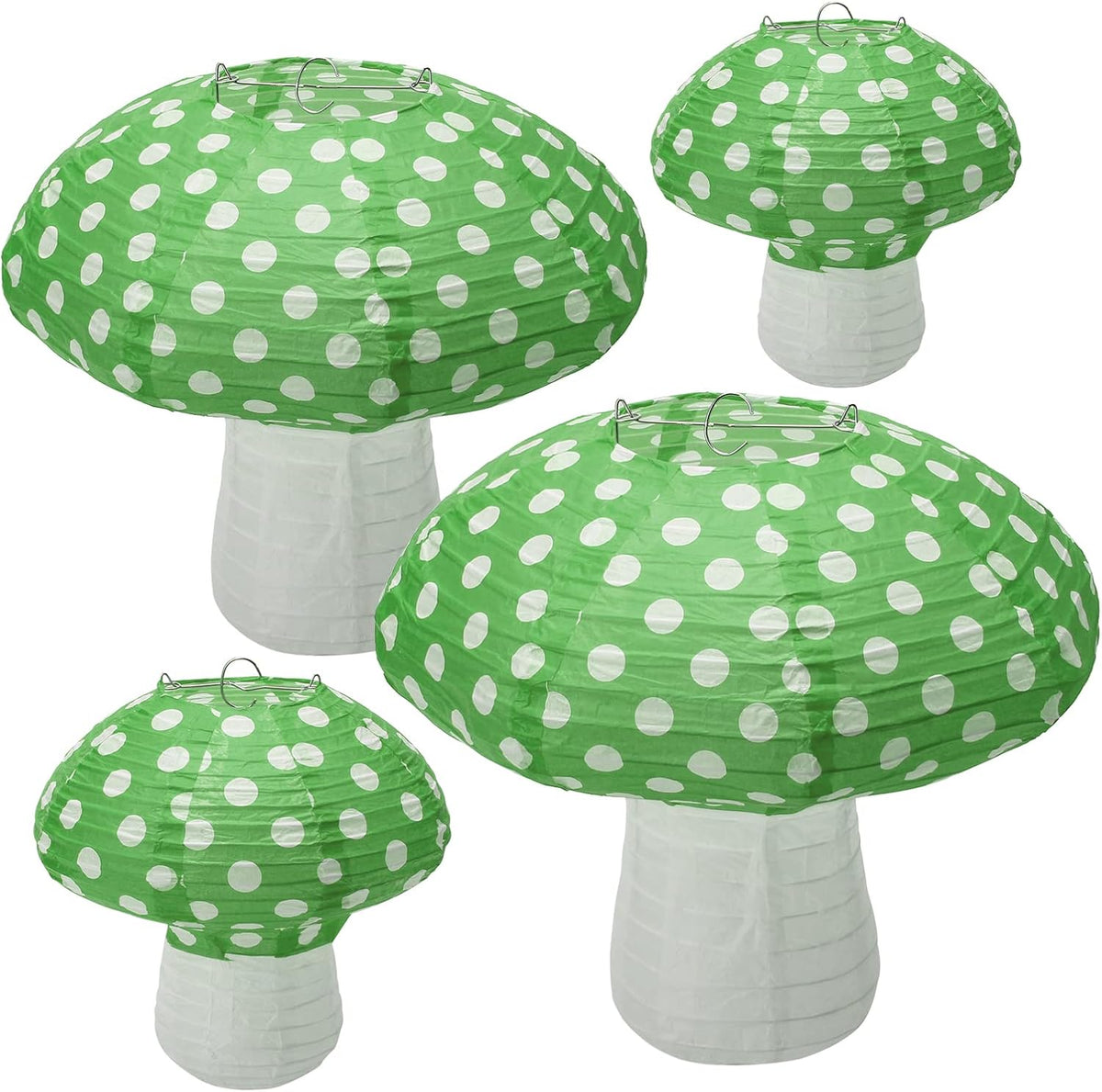 Windspeed 8Pcs Mushroom Shaped Paper Lanterns 8 &12 Inch Mushroom Lanterns