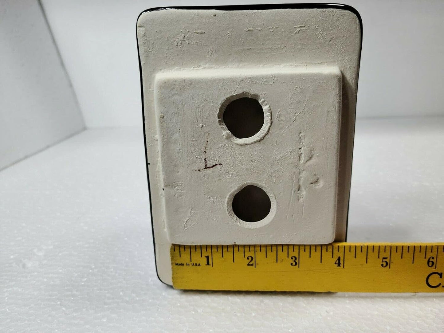 Ceramic Tile Shower Soap Dish Tray Bathtub Vintage Mid Century Modern Vintage Retro / Black