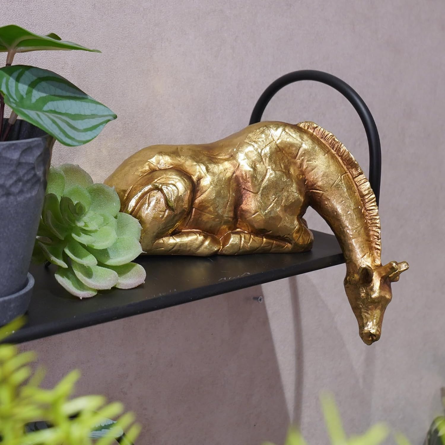 Living Room Decor Statues Indoor / Lying Giraffe