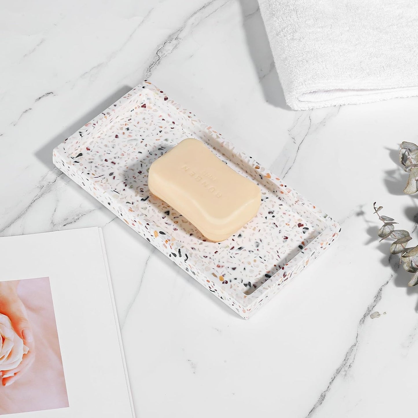 Bathroom Vanity Tray / Terrazzo / Mini / 8 x 4
