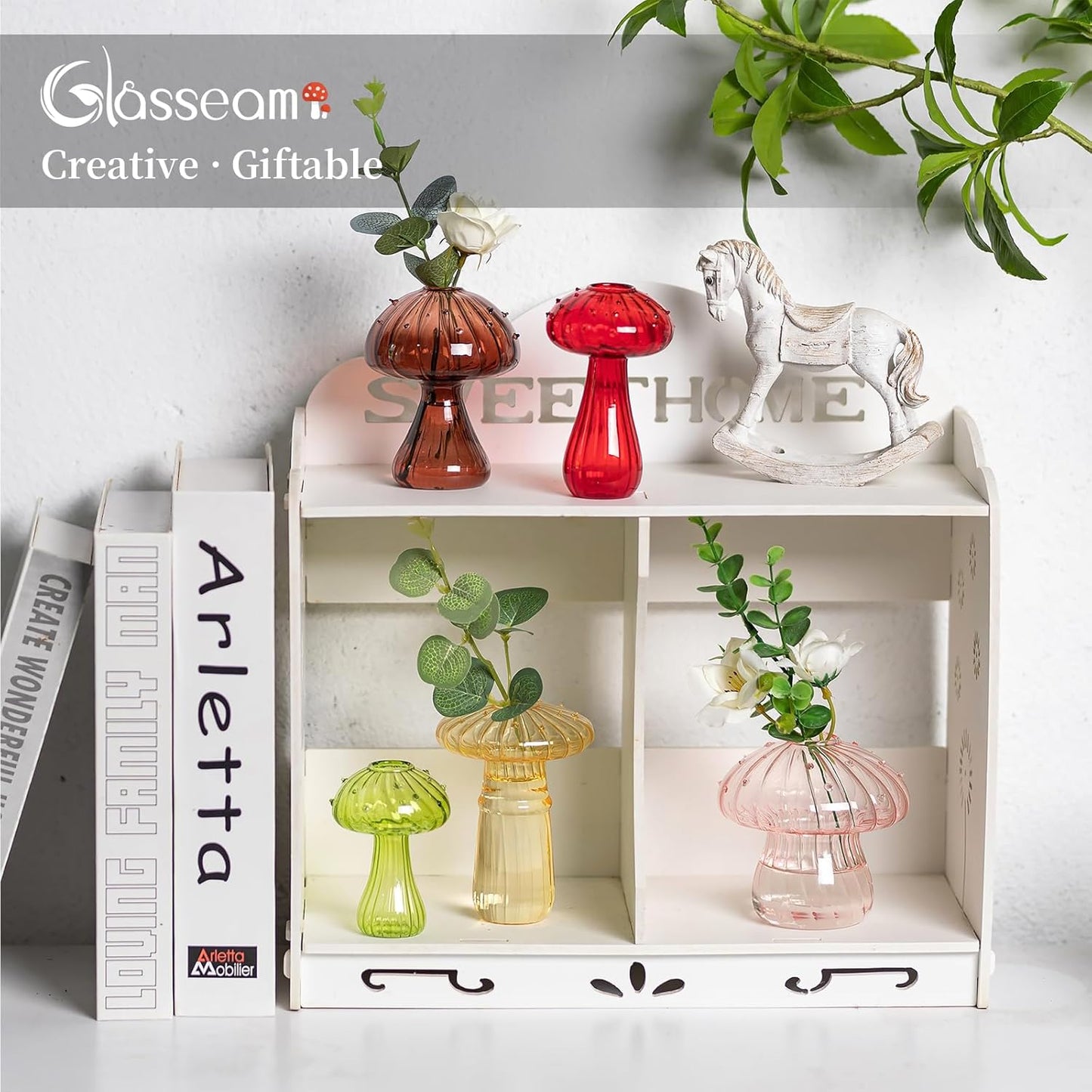 Glass Terrariums for Plants / Colorful / Set of 10