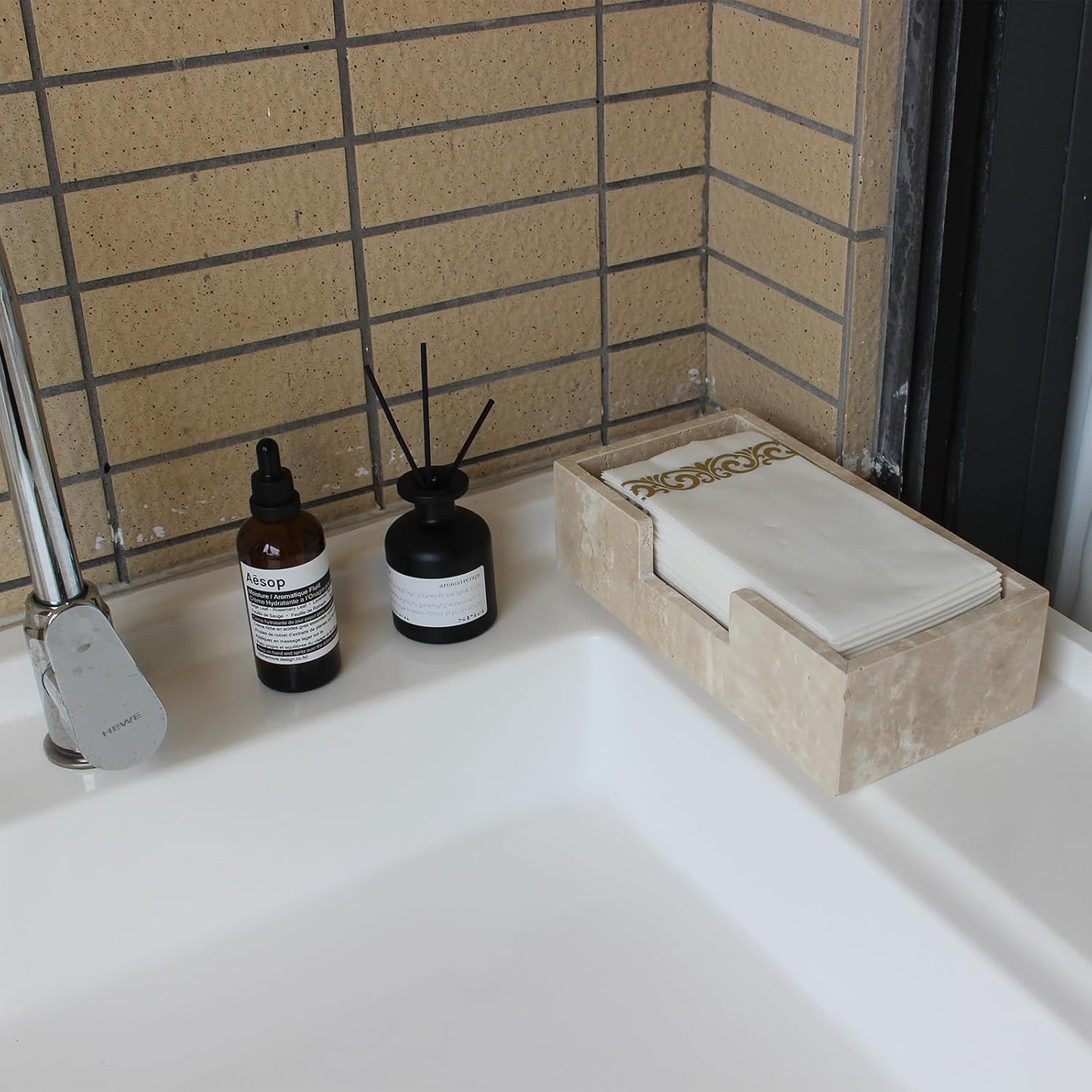 Holder / Paper Hand Basket / 9.8 x 4.9 x 2.8 / Guest Towel / Natural
