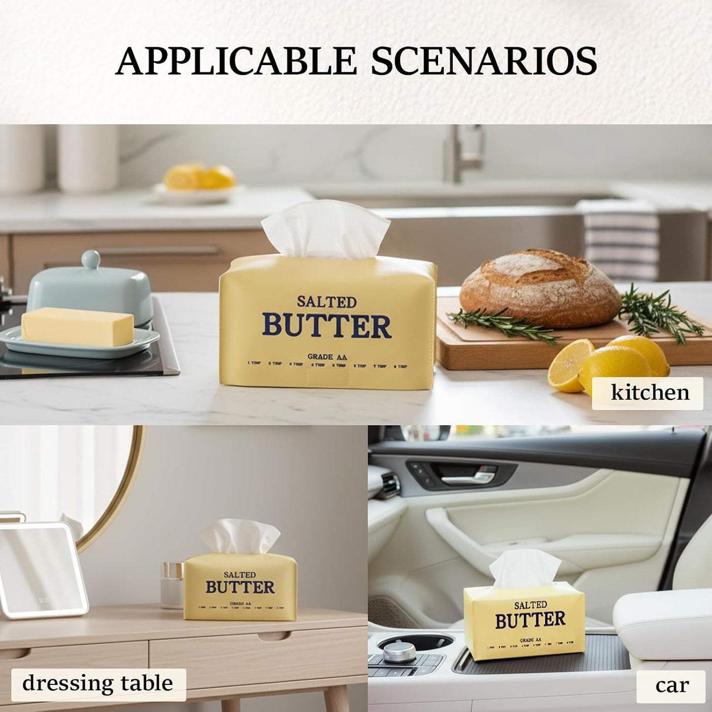 Butter Tissue Box Cover