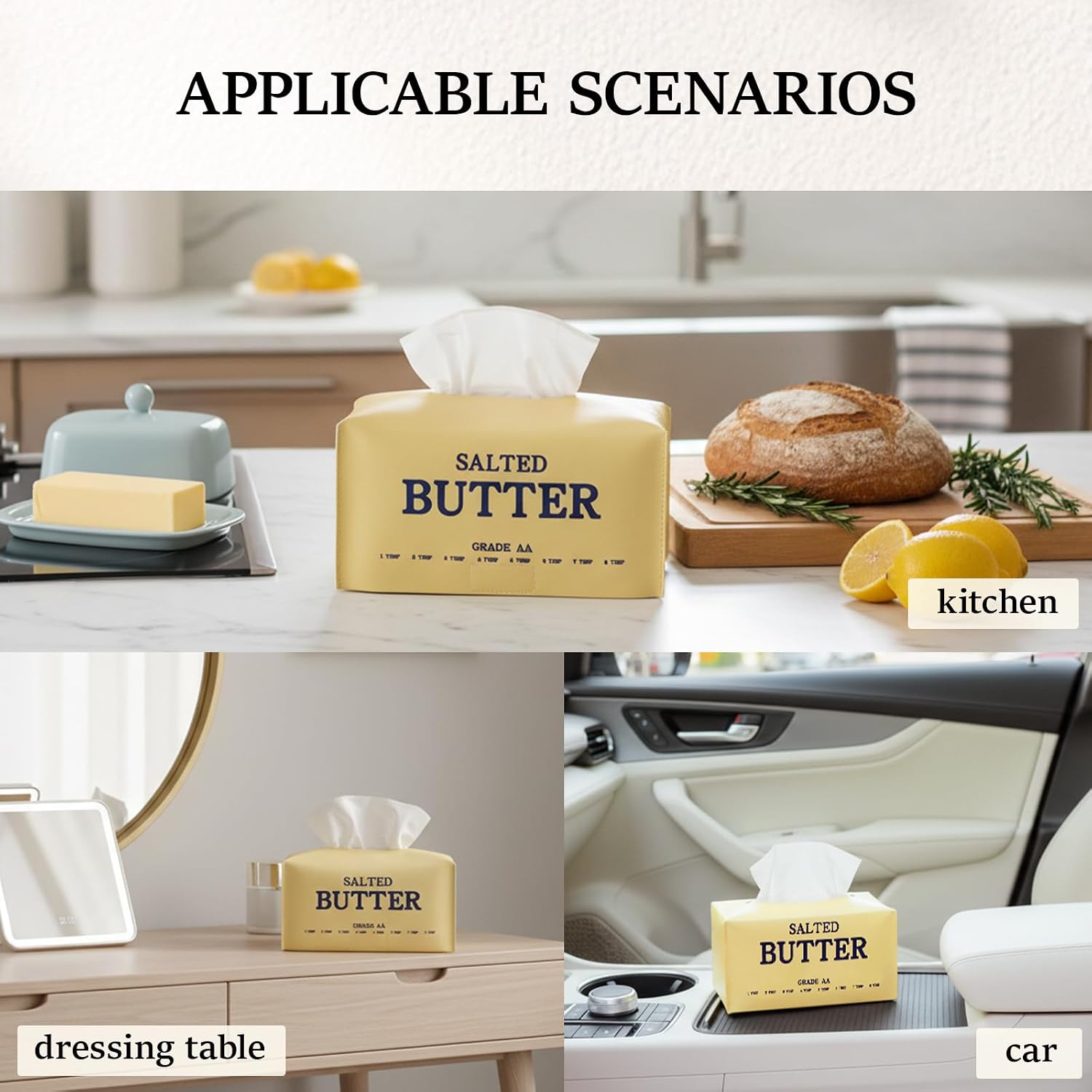 Butter Tissue Box Cover