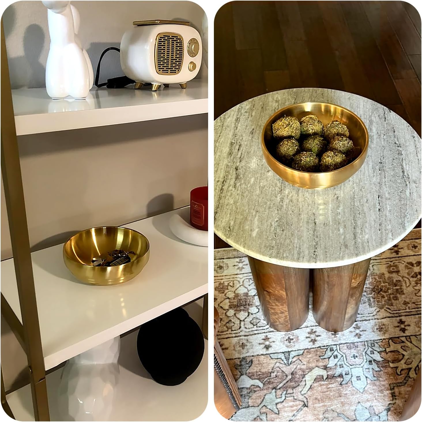 Modern Fruit Bowl / Gold / 7.4 Inch