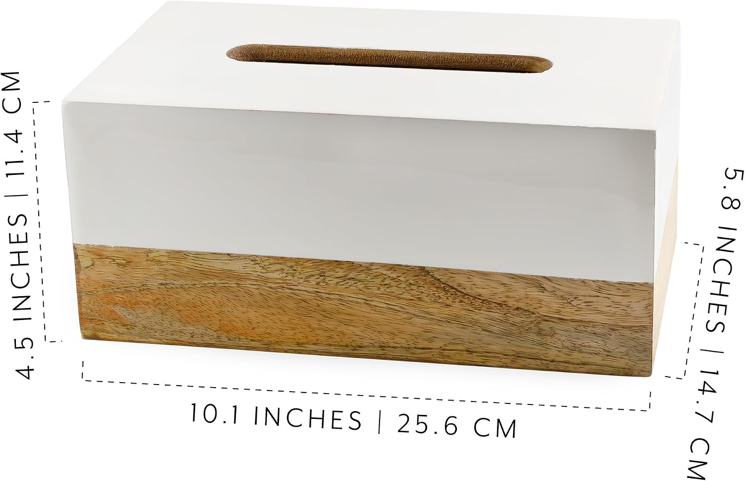 Rectangular Tissue Box Cover / Regular / White