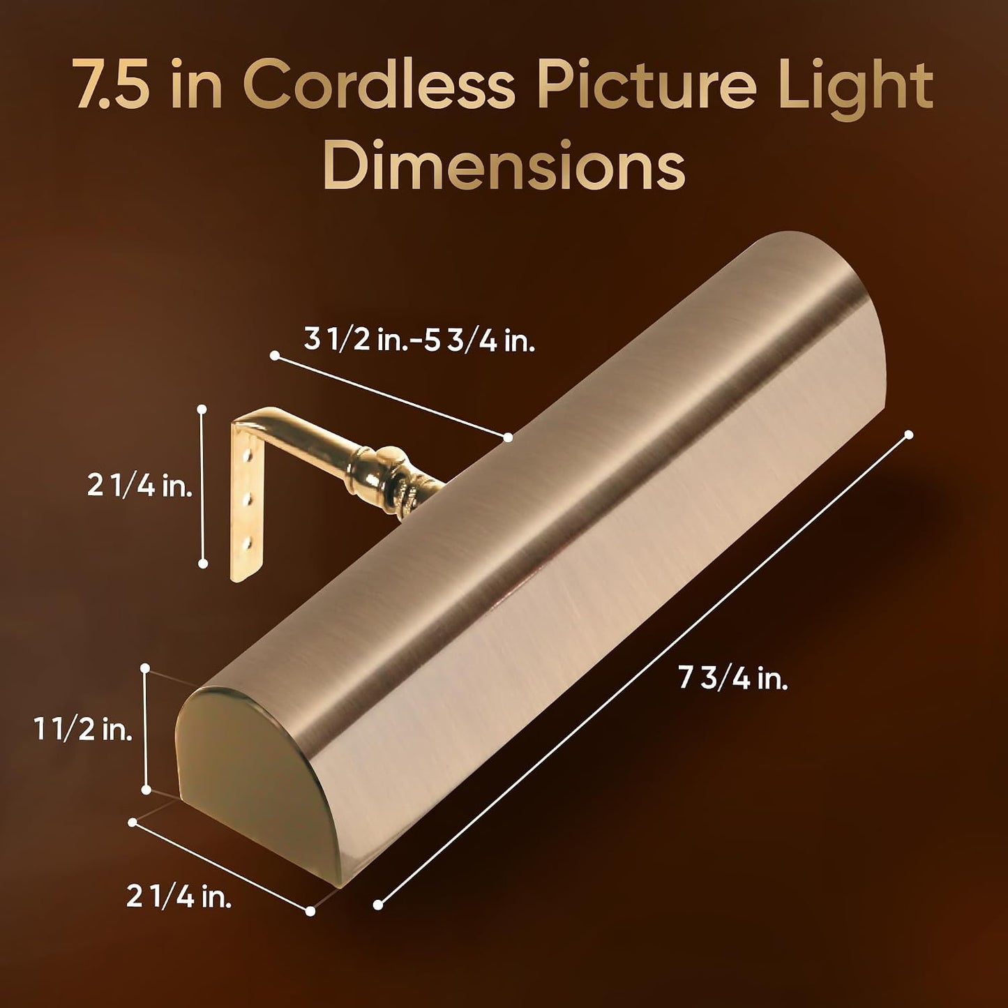 Concepdesigns Picture Light, Battery Operated Picture Light, Dimmable Wireless Picture Lights for Wall, Art Light
