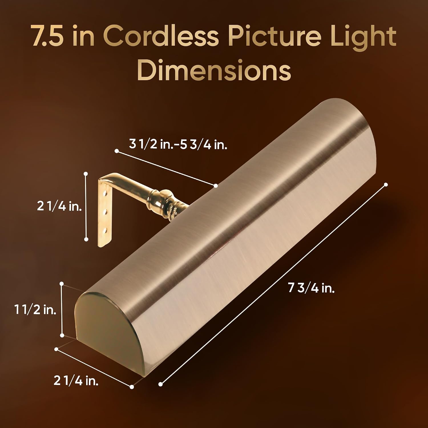 Concepdesigns Picture Light, Battery Operated Picture Light, Dimmable Wireless Picture Lights for Wall, Art Light