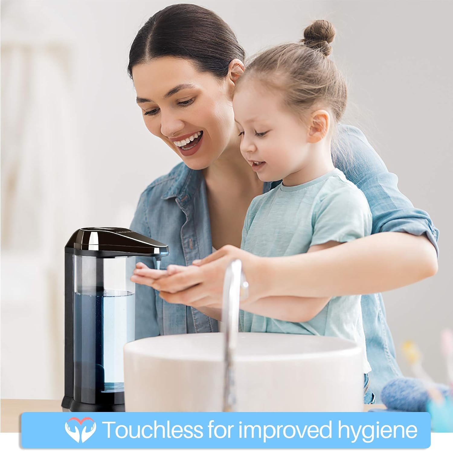 Secura 17oz Automatic Liquid Soap Dispenser, Touchless Battery Operated Hand Soap Dispenser with Adjustable Soap