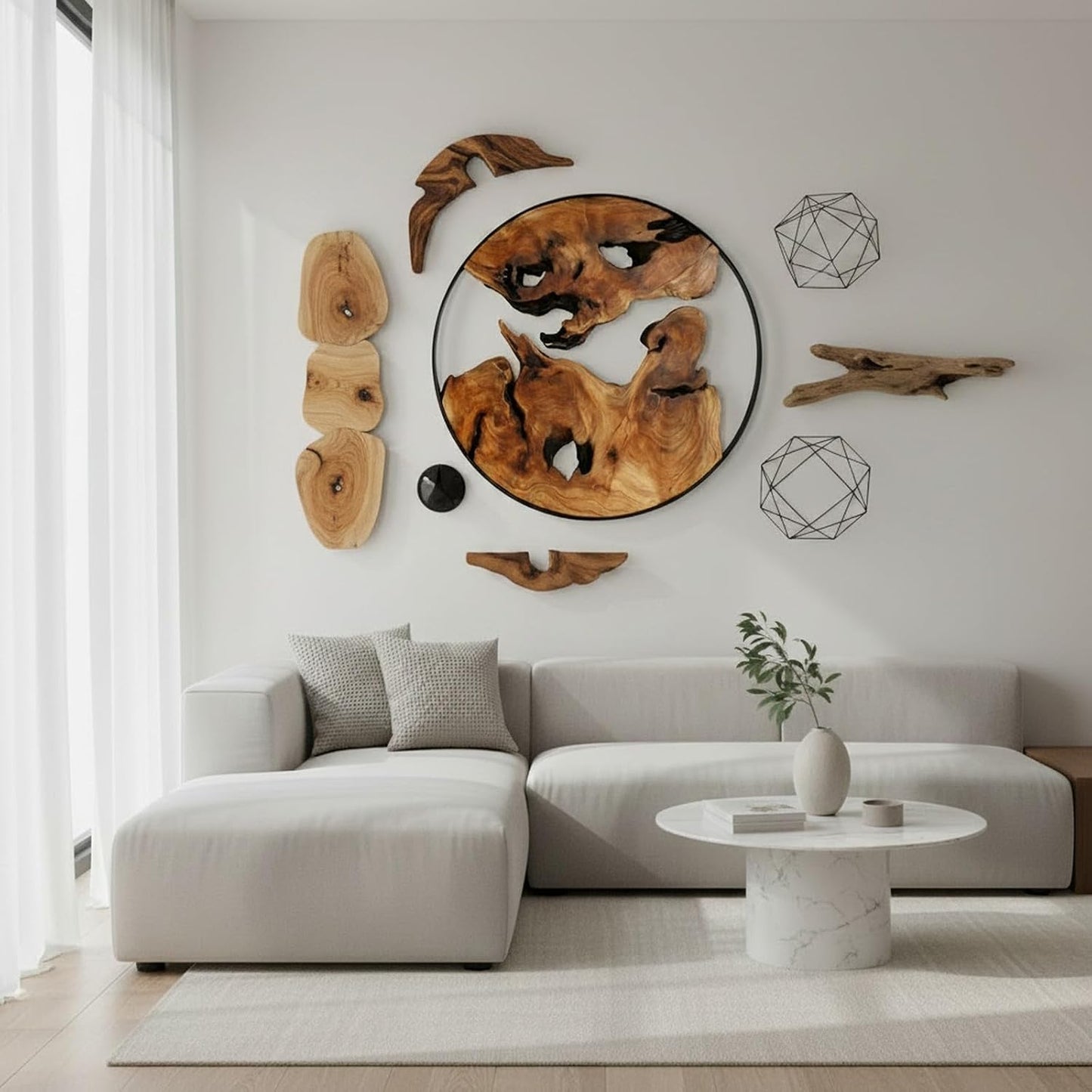 Cedar Wood Wall Decor / 16"L x 16"W / Natural / 16 x 16