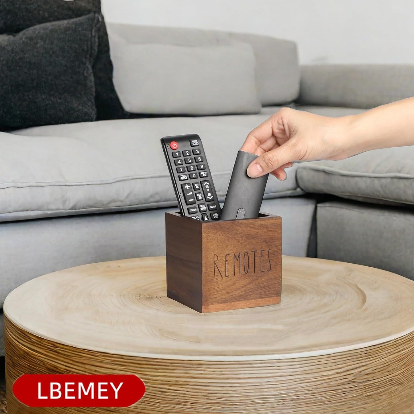 TV Remote Holder / Brown / S,for 2 or 3 Remote Controls