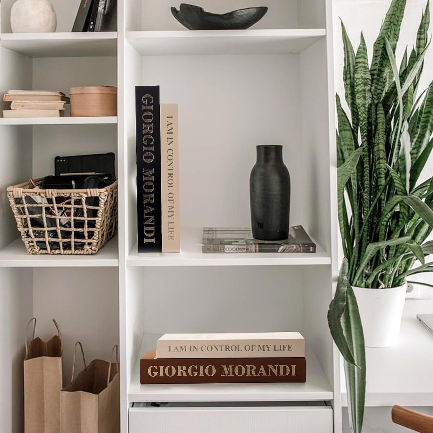 Modern Faux Decor Book for Decoration / Brown-beige