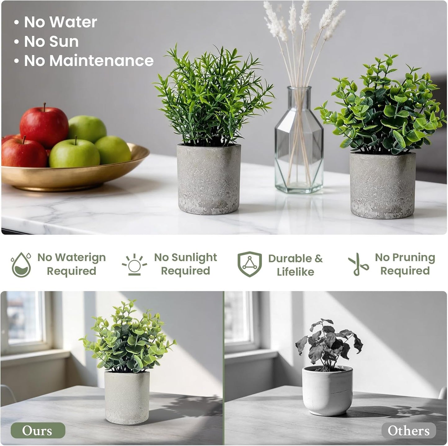 Artificial Potted Plants Small Faux Plants