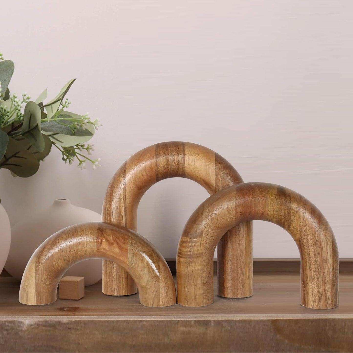Book / Wood Shelf Decor Aesthetic / Brown / Set of 3
