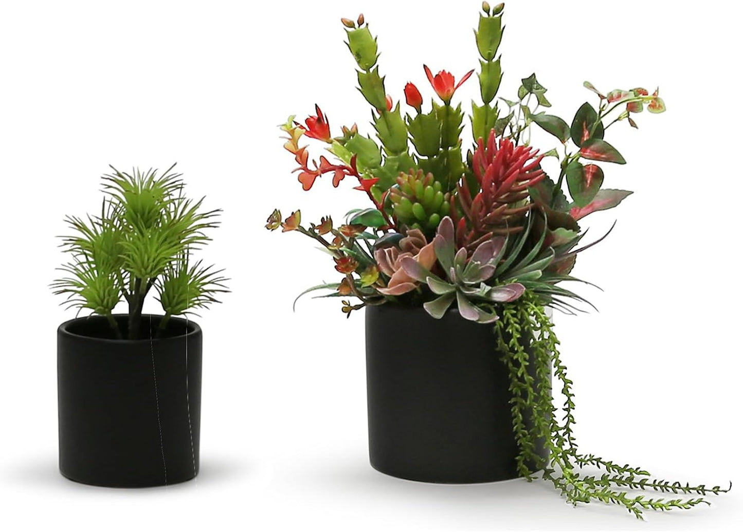 Matte Ceramic Cylinder Vase Width 6.5" Height 6 / 6.5 x 6 / H / Black