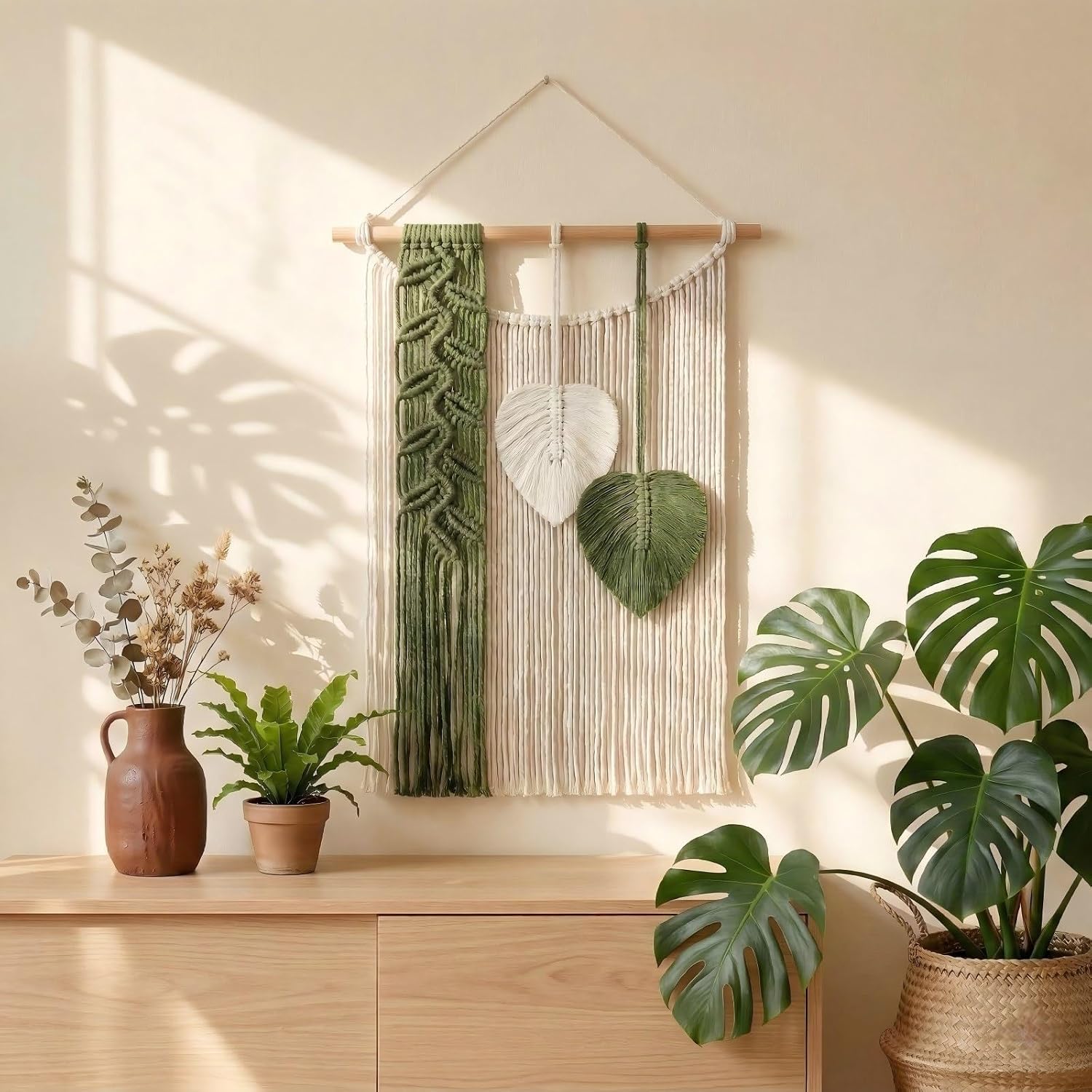 Modern Wall Art / Vertical Leaf