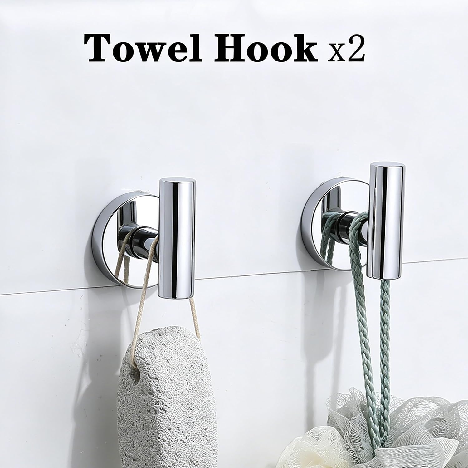 Polished Chrome Bathroom Hardware Accessories Set 5 Piece, Stainless Steel Bath Towel Bar Set 24 Inch,Toilet Paper