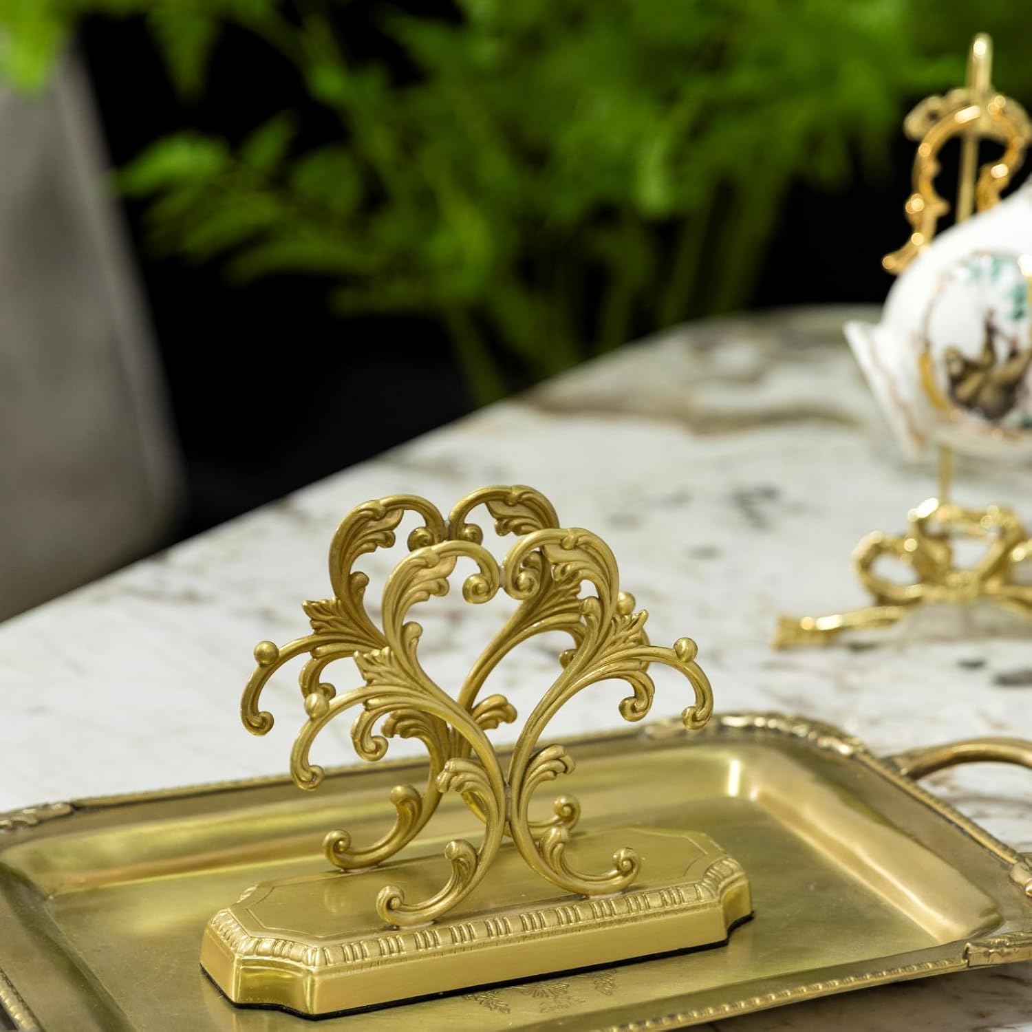 Brass Napkin Holders for Paper Napkins & Kitchen Dining & Countertops / Gold Napkin Holder