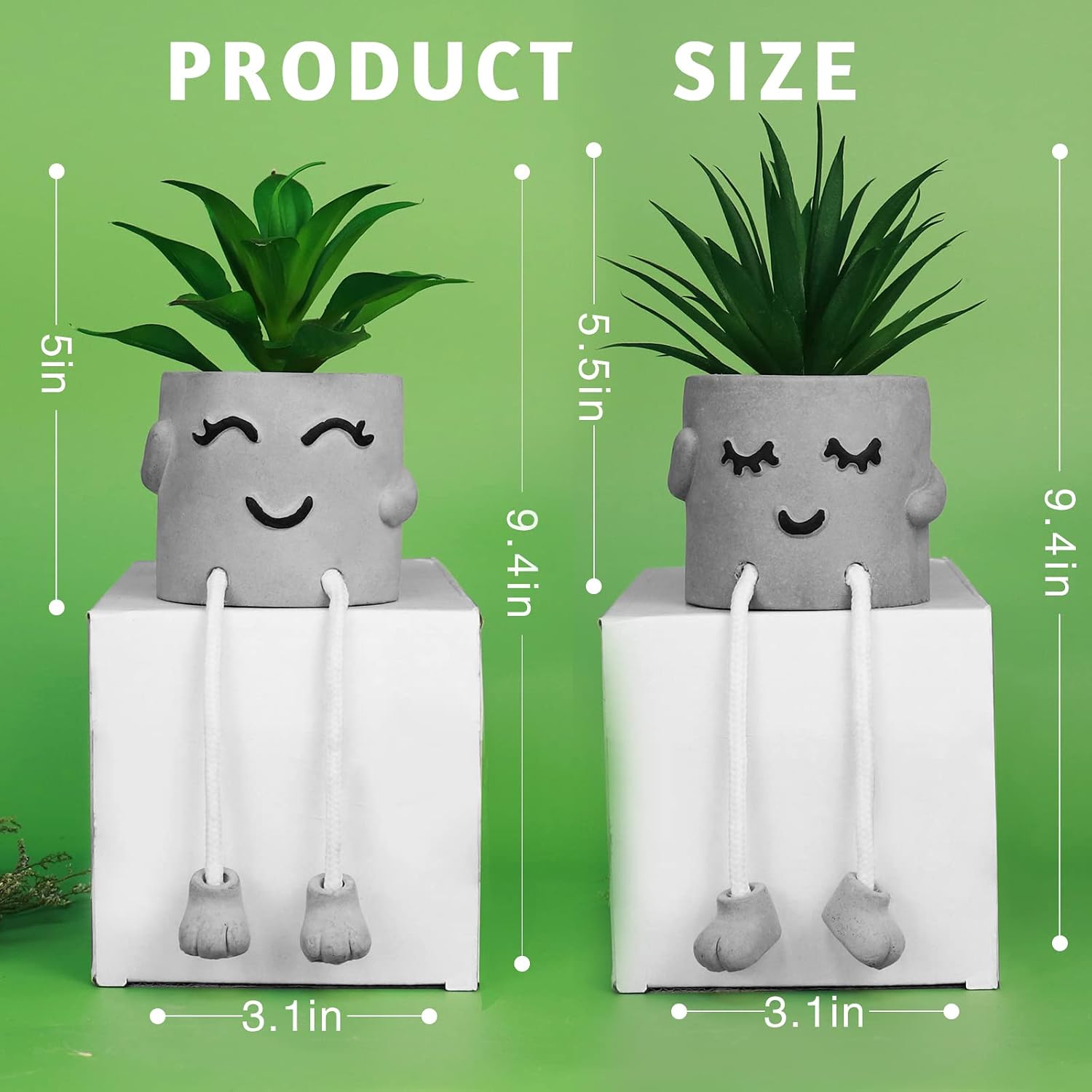 Potted Mini Fake Plants for Desk Decor / Set/b / Set of 2
