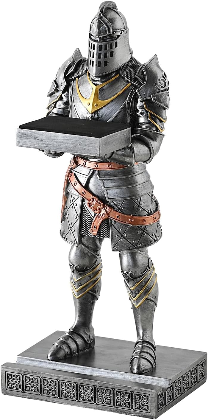 King's Guard Headphone Stand Watch Stand Jewelry Holder Tray Tower Iron | 12.20 Inch Resin Warrior Pen Holder Cell