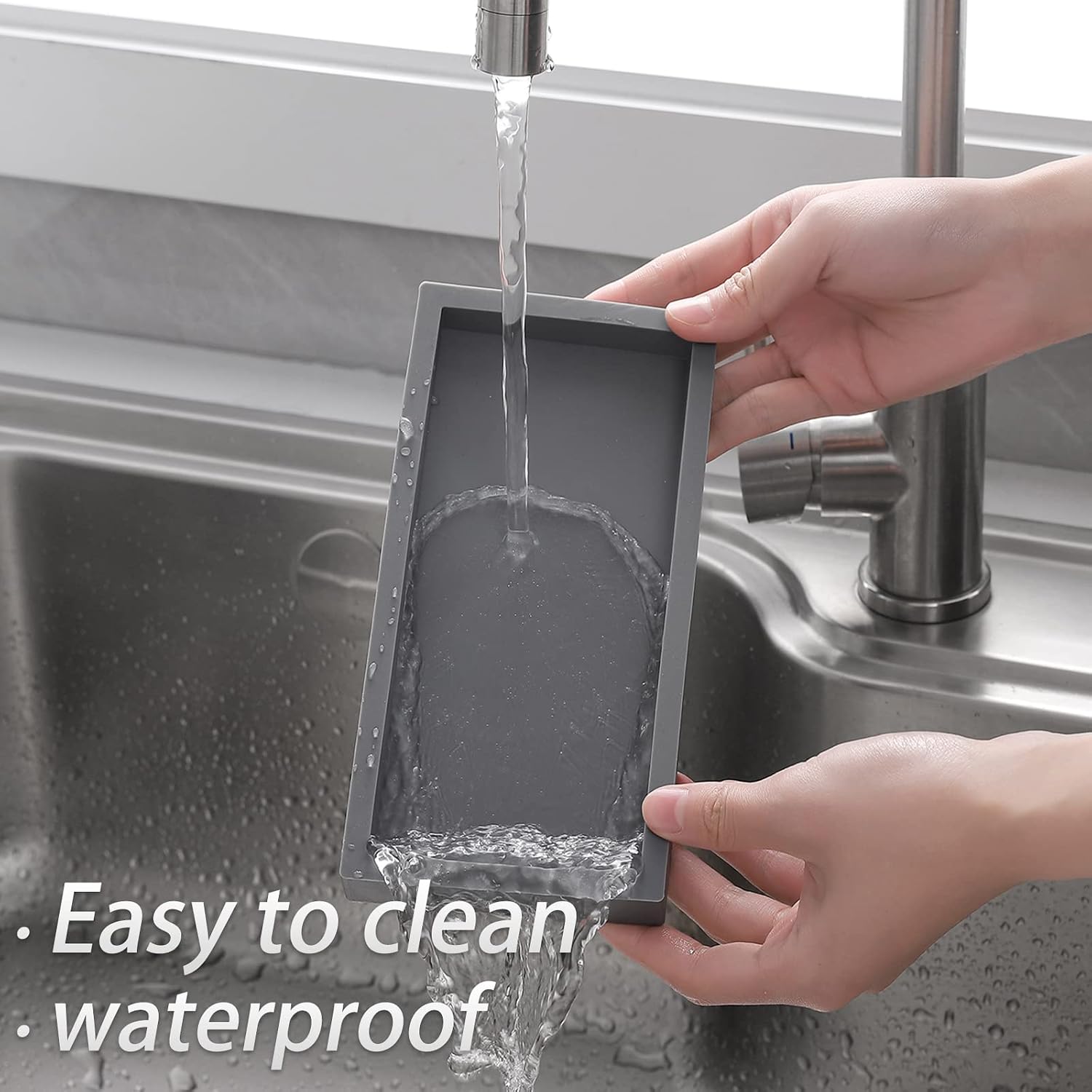 Slicone Vanity Trays / Gray / 9.8 x 4.7
