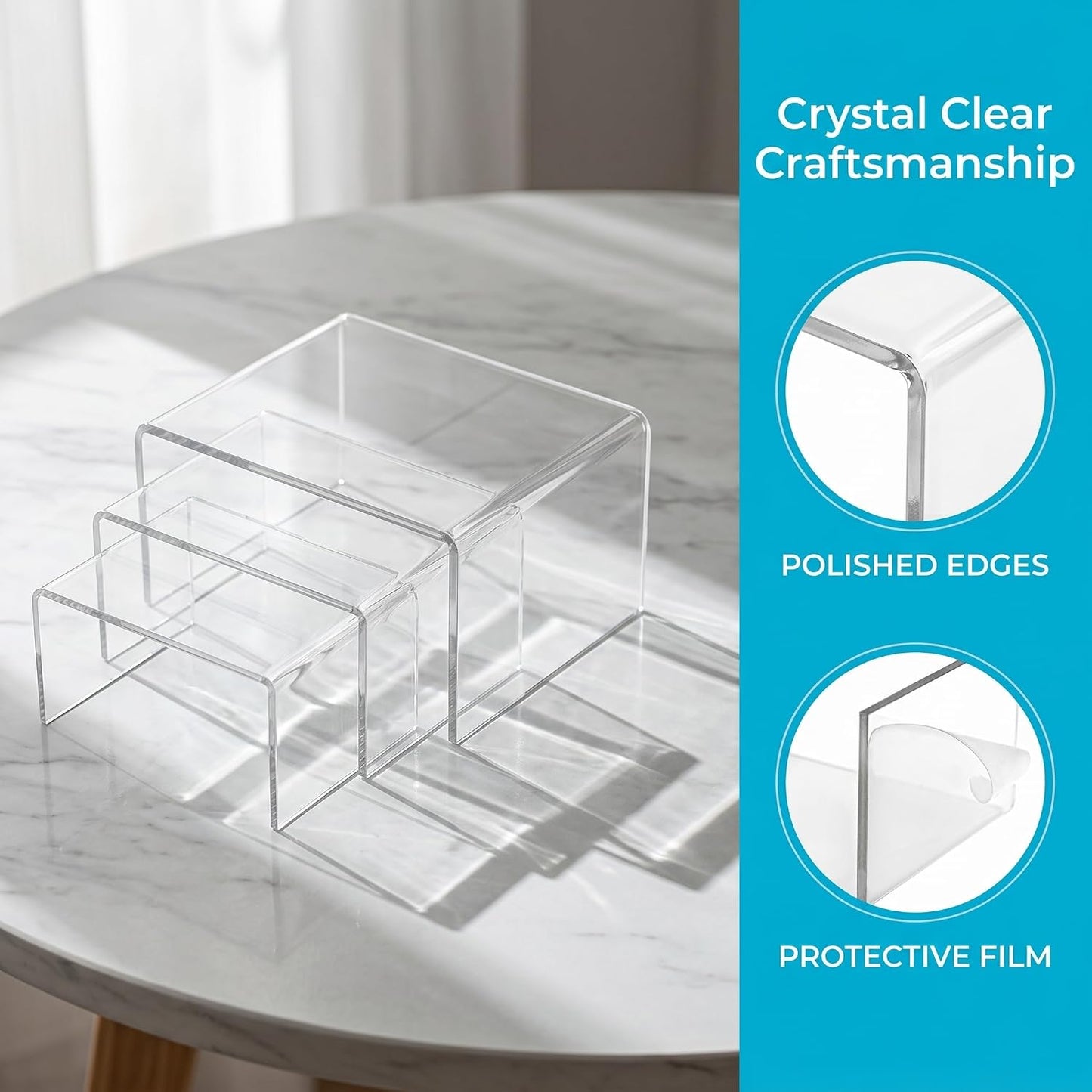 Cupcakes and Jewelry Display Stands / Clear / Set of 9