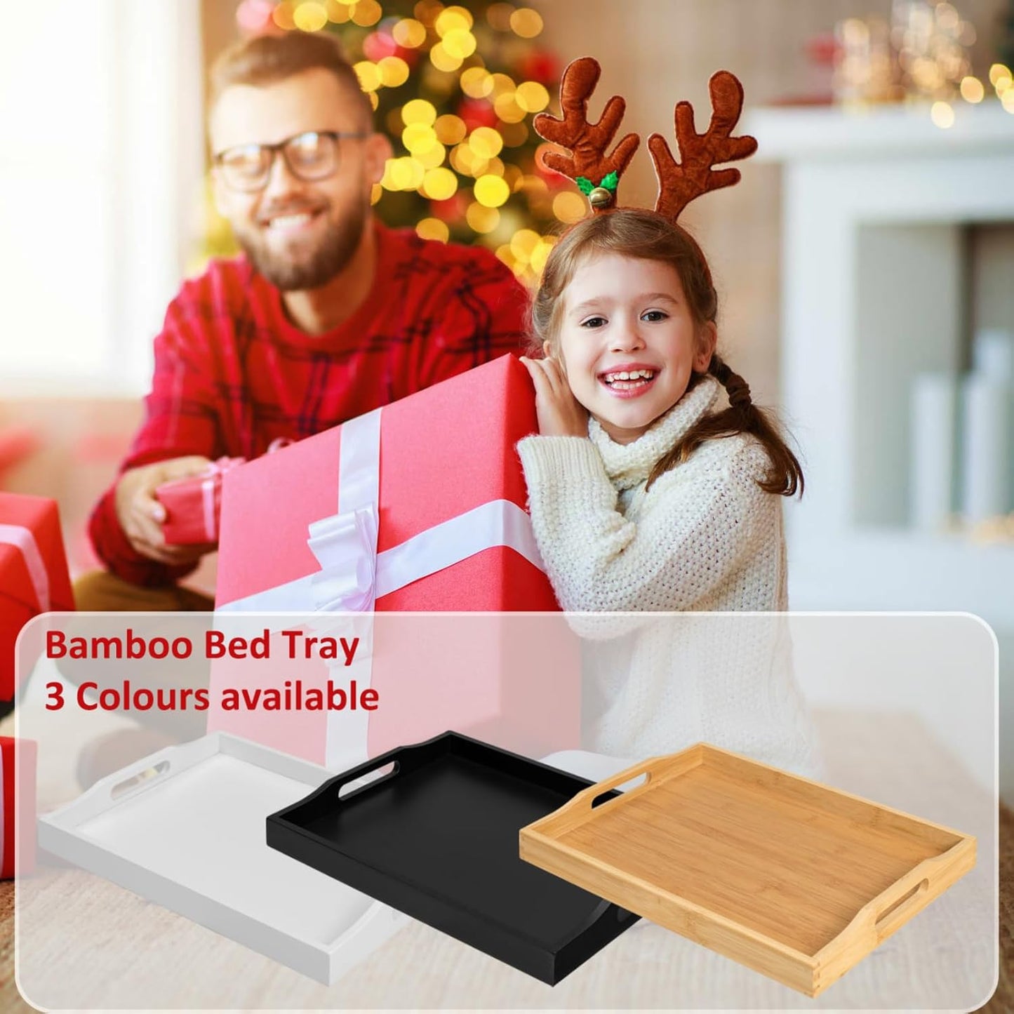 Wood Tray for Tea / White
