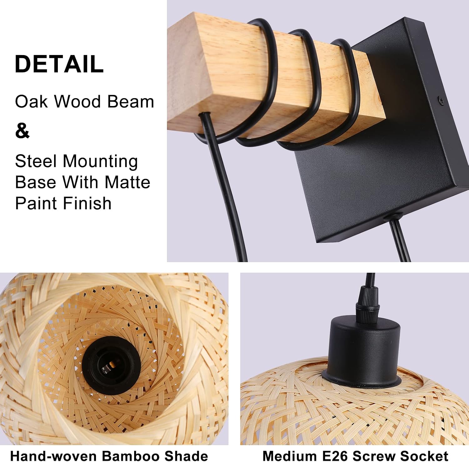 Farmhouse Plug in Wall Sconces Light Fixture