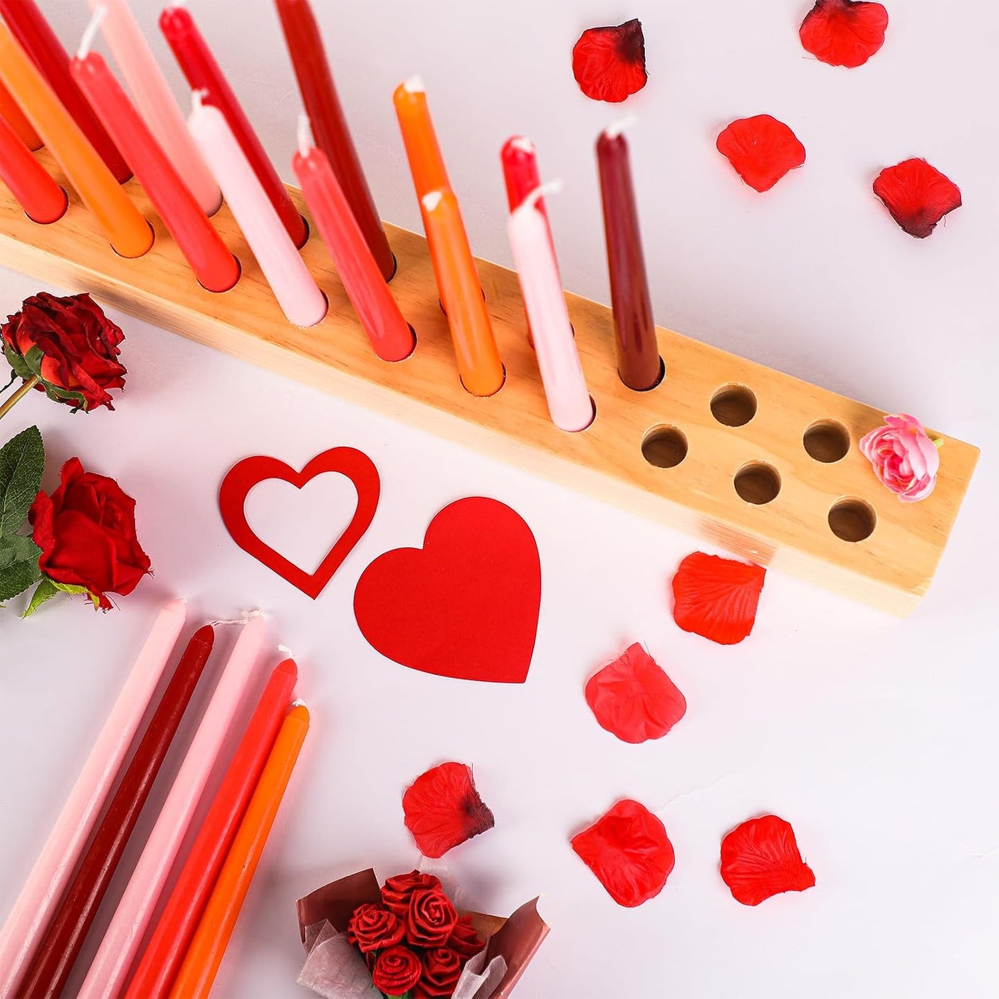 36 Inch Wooden Taper Candle Holder Long Candlestick Holders for Table Centerpiece Giant Wood Candlestick for Birthday