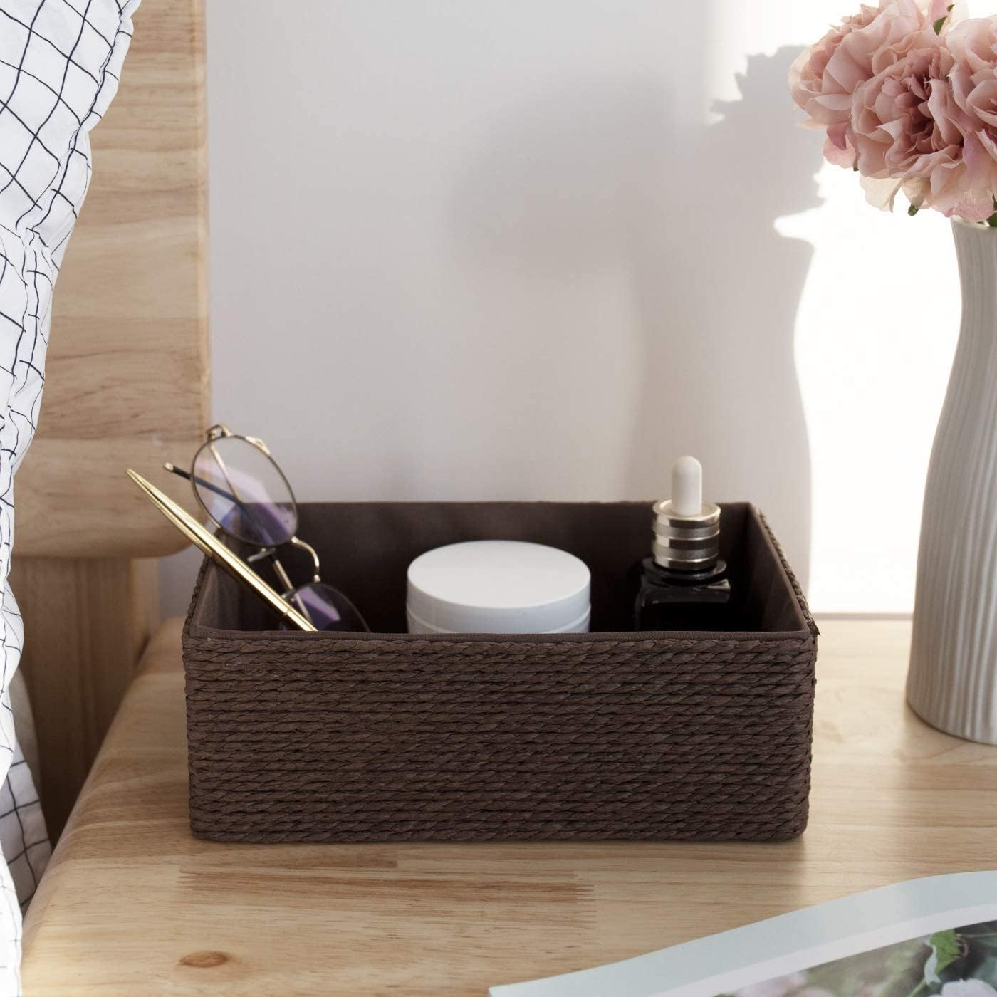 Paper Rope Woven Storage Basket / Brown / Set of 4