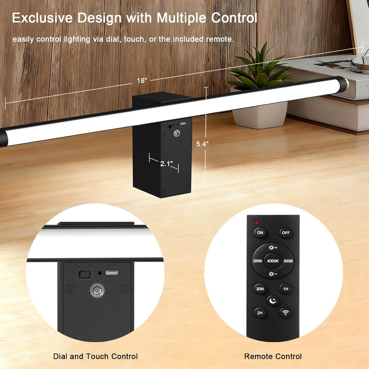 Picture Lights for Wall Battery Operated, Rechargeable Wireless Lights for Pictures on Wall with 3 Color Dimmable
