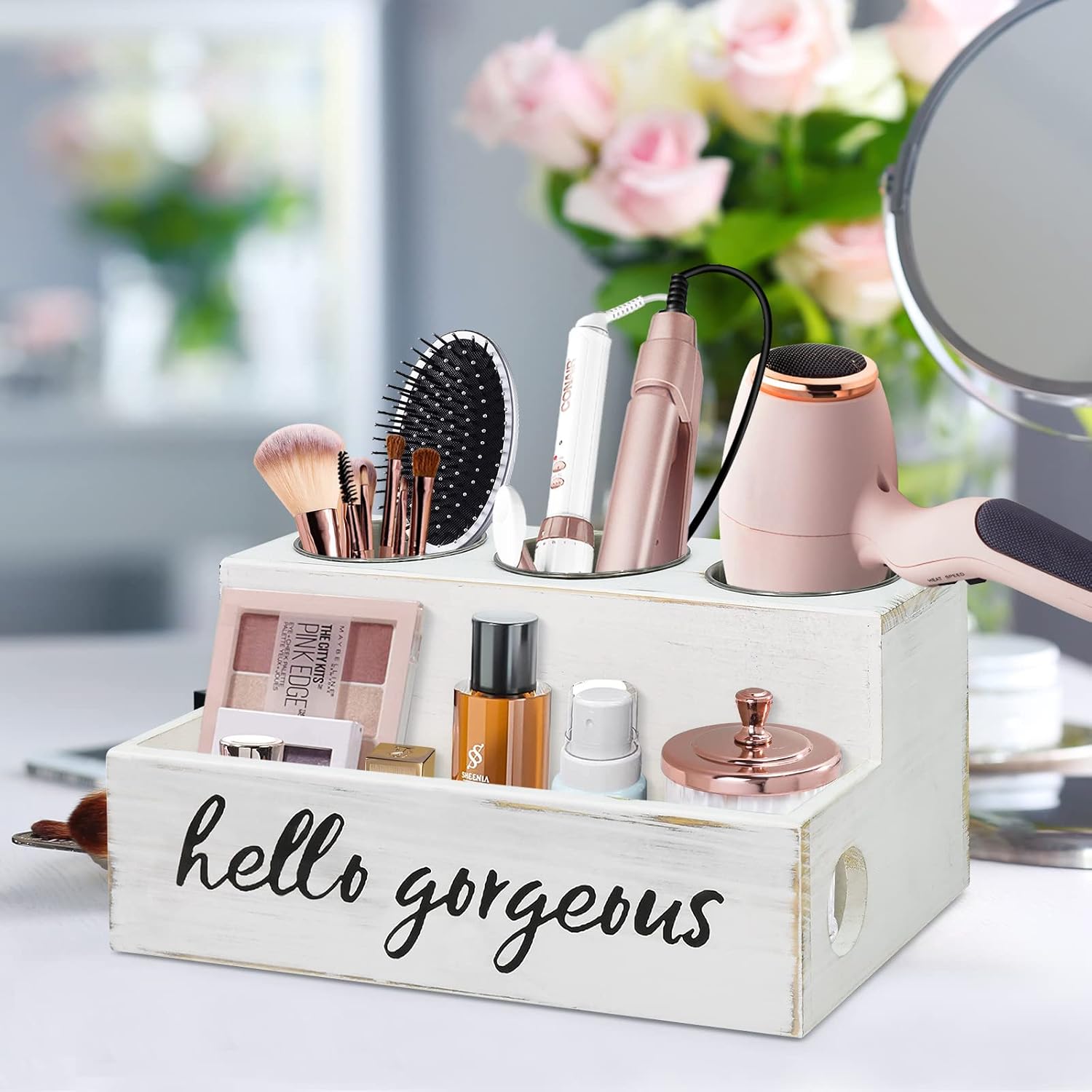UNISTYLE Hair Dryer Holder Countertop Hair Tool Blow Dryer Holder, Hair Accessories Organizer for Bathroom Decor