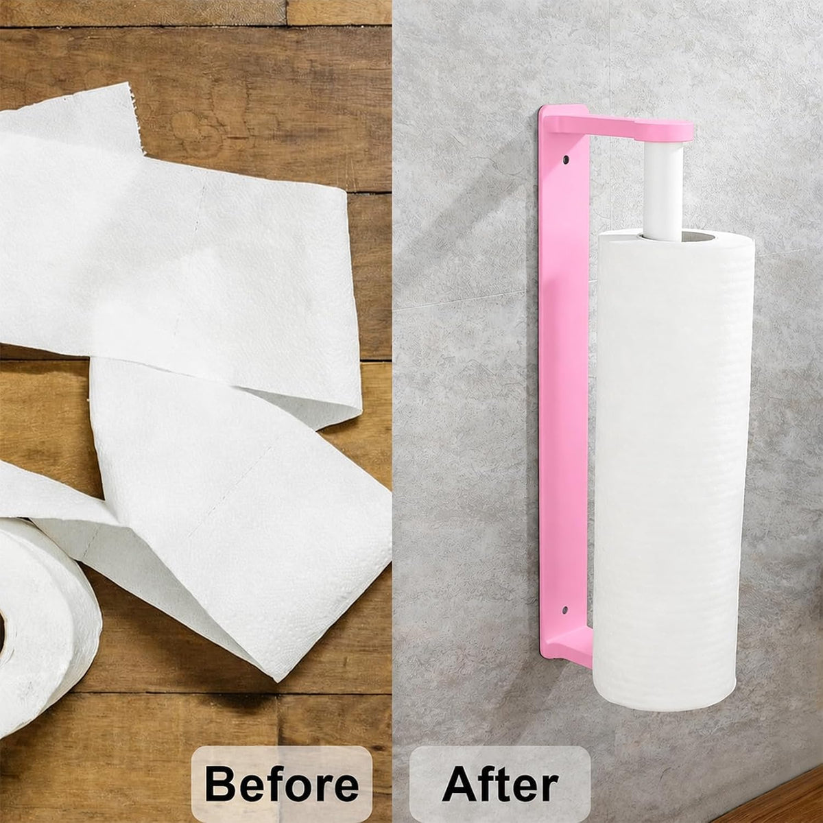 MONEER Kitchen Roll Holder Under Cabinet, Paper Towel Holder, Aluminum Alloy Kitchen Towel Holders, Self Adhesive