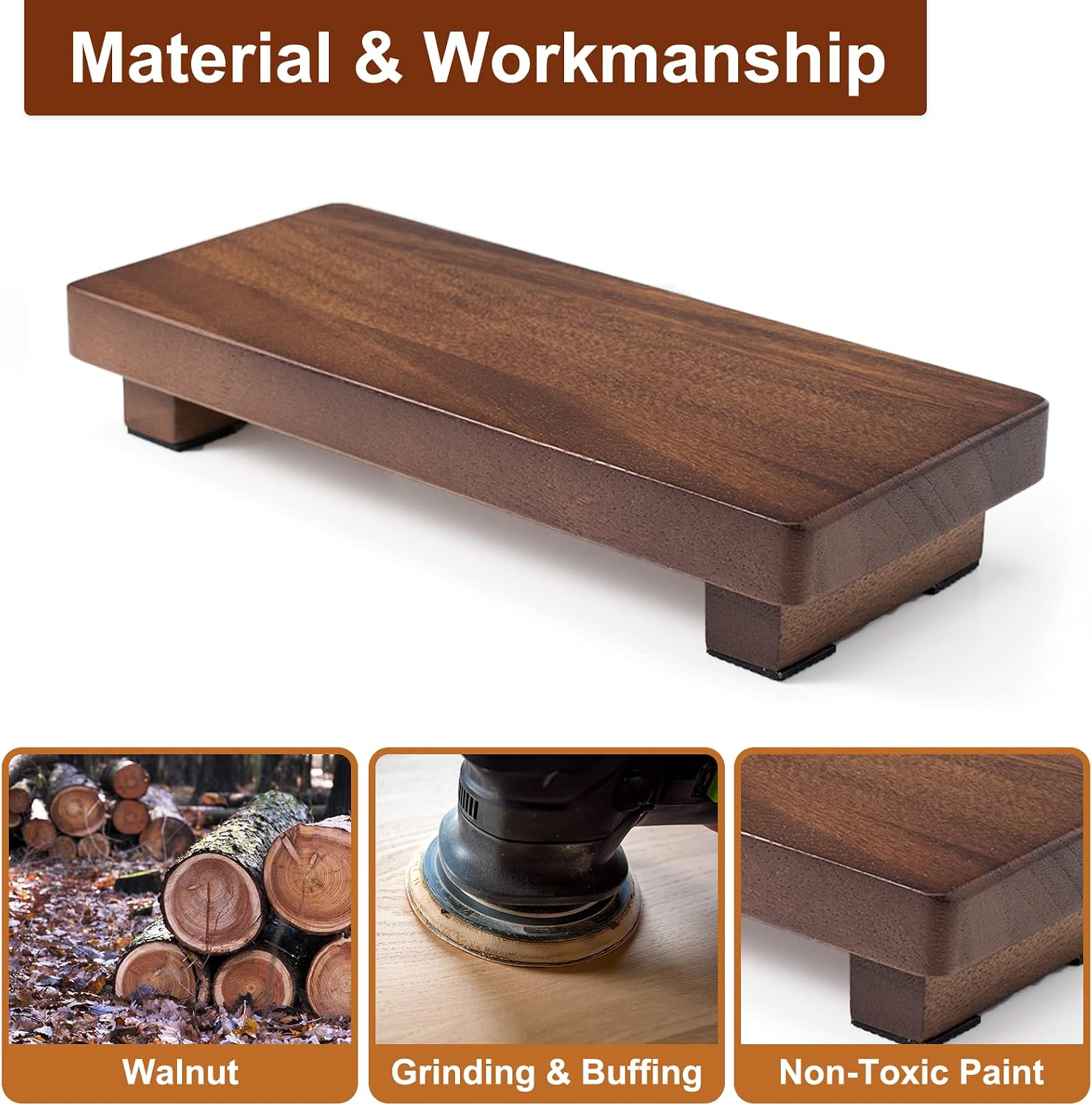 Walnut Wood Pedestal Stand